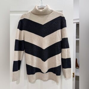 Tahari Stripped Turtleneck Sweater